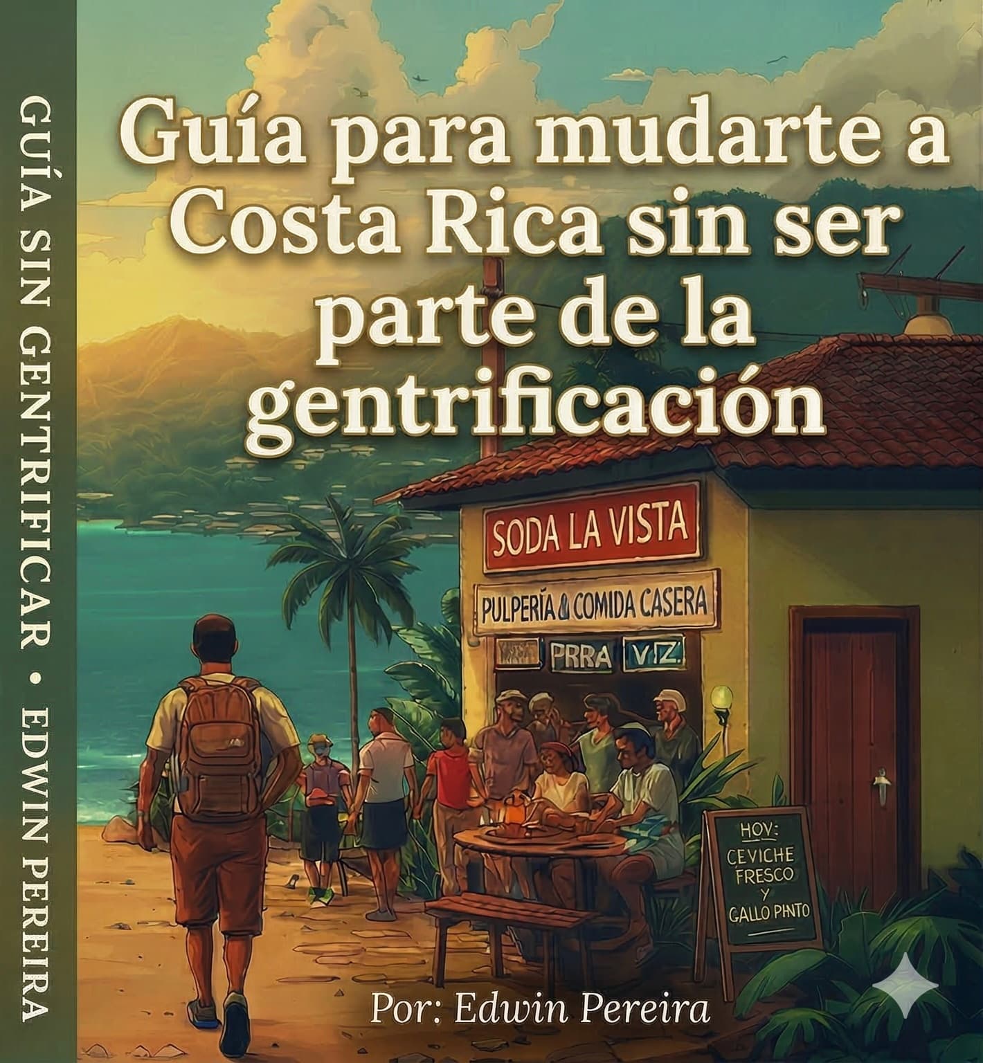 Portada del libro: Guía para mudarte a Costa Rica sin ser parte de la gentrificación · Por Edwin Pereira